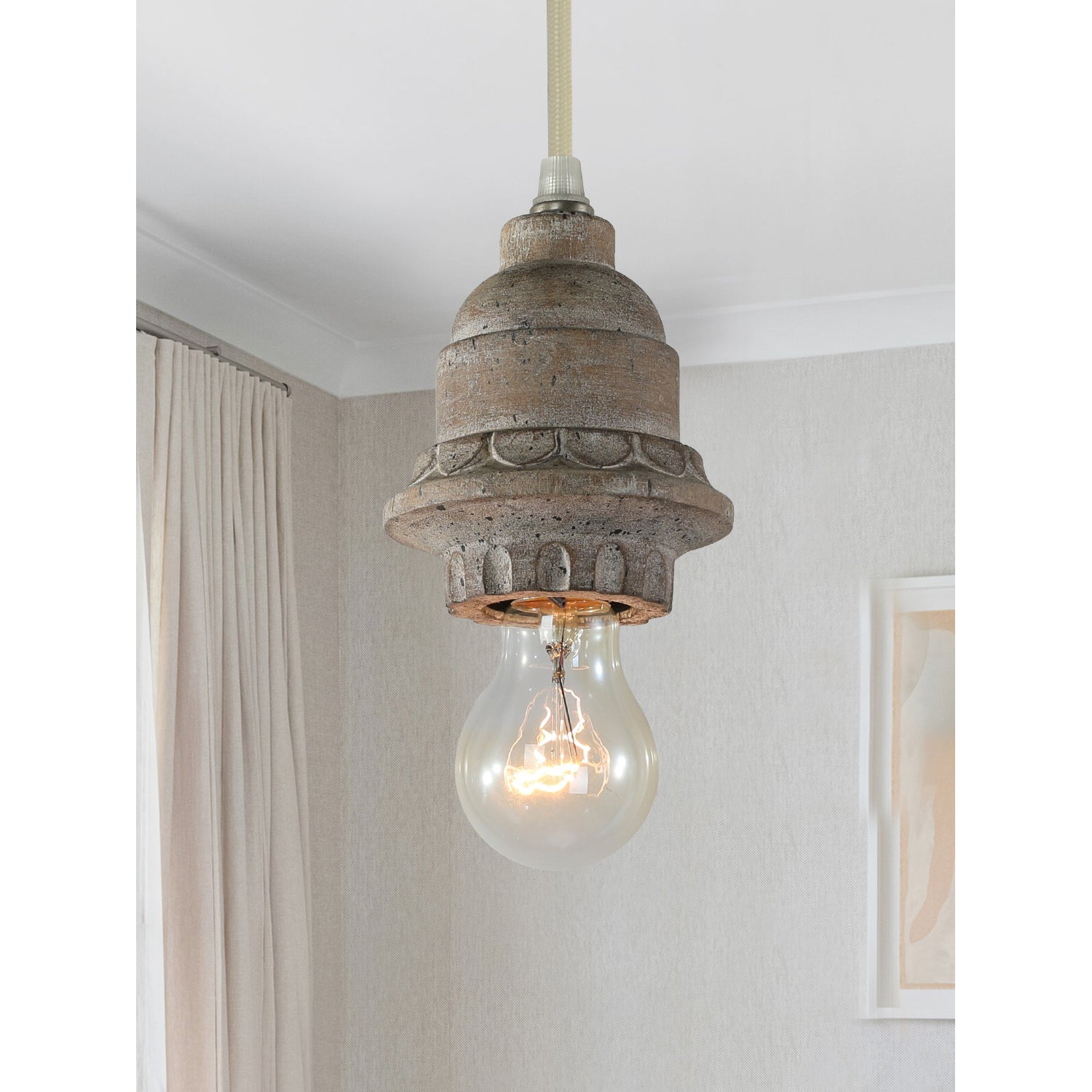 Silvares Wood Swag Lights