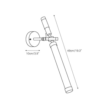 Skylark Wall Lamp – detail 3 — Dimension drawings 1