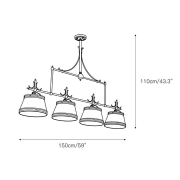 Sloane Chandelier – detail 3 — Dimension drawings 1
