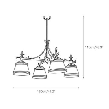 Sloane Chandelier – detail 4 — Dimension drawings 2