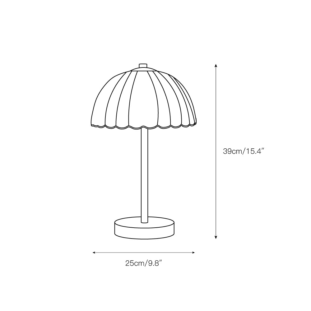 Kleine Schirm-Tischlampe