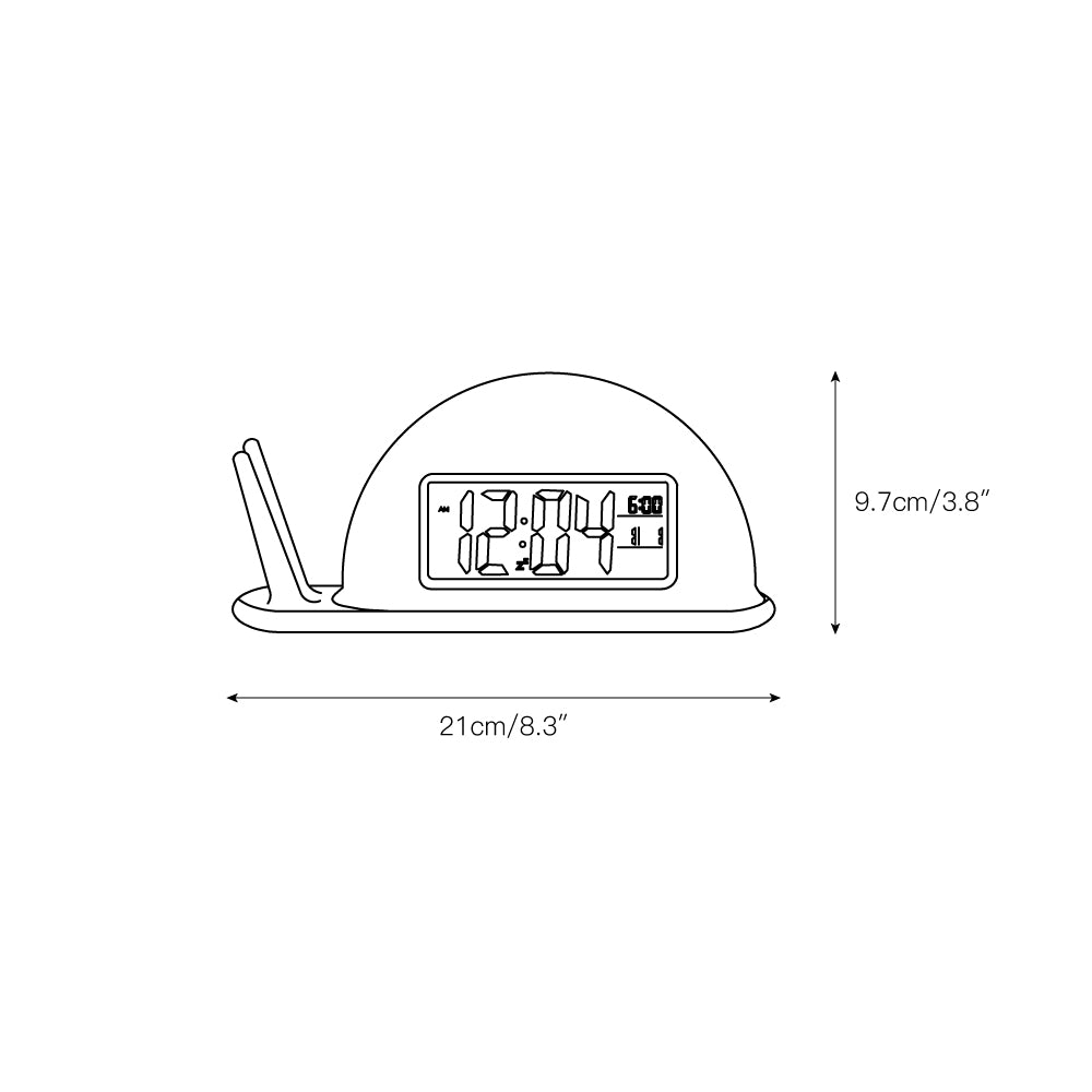 Réveil escargot veilleuse (batterie intégrée)