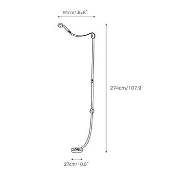 Snaps LED Floor-to-Ceiling Lamp – detail 3 — Dimension drawings 1