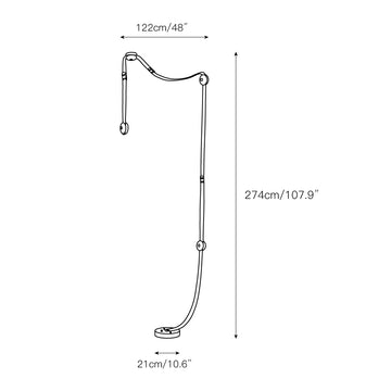 Snaps LED Floor-to-Ceiling Lamp – detail 4 — Dimension drawings 2