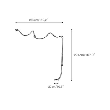Snaps LED Floor-to-Ceiling Lamp – detail 5 — Dimension drawings 3