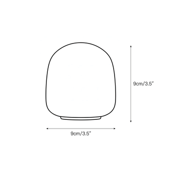 Alabaster Petite Portable Lamp (Built-in Battery) – detail 4 — Dimension drawings 2