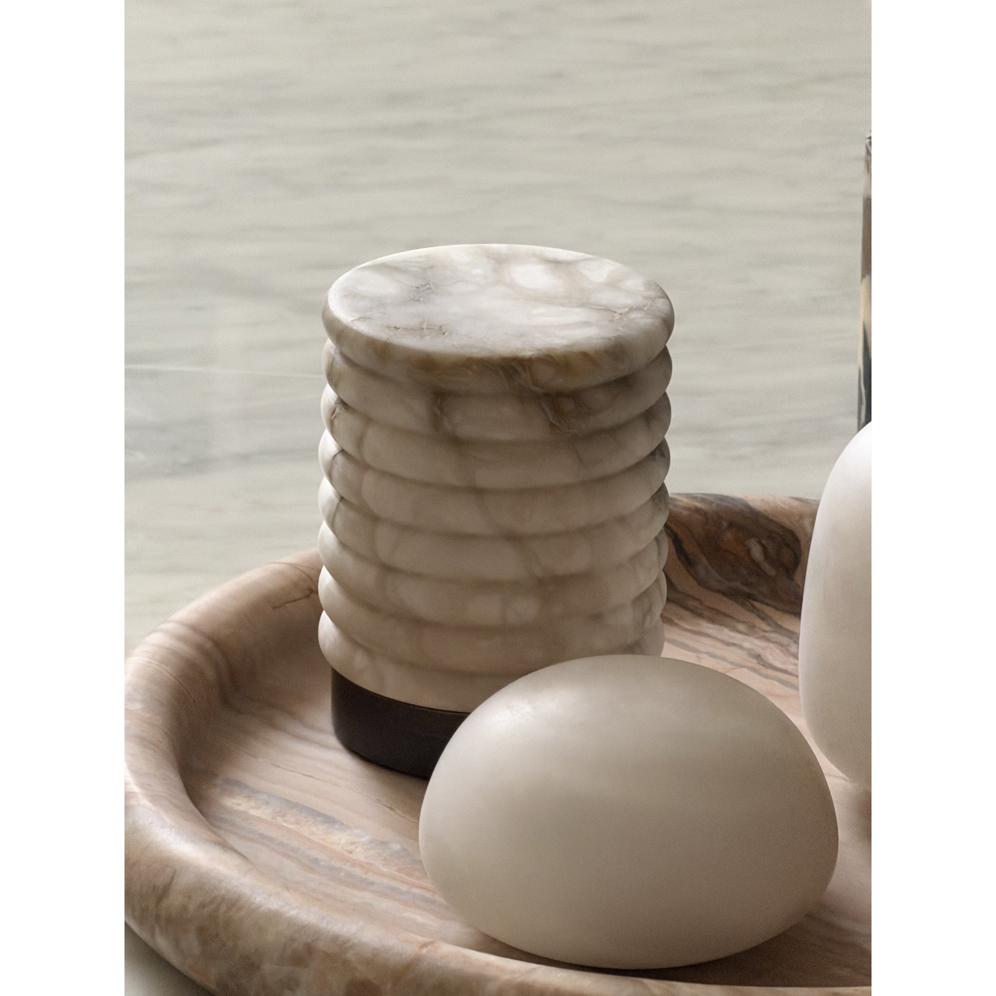 Free Gift Snowflake Alabaster Table Lamp (Built-in Battery)