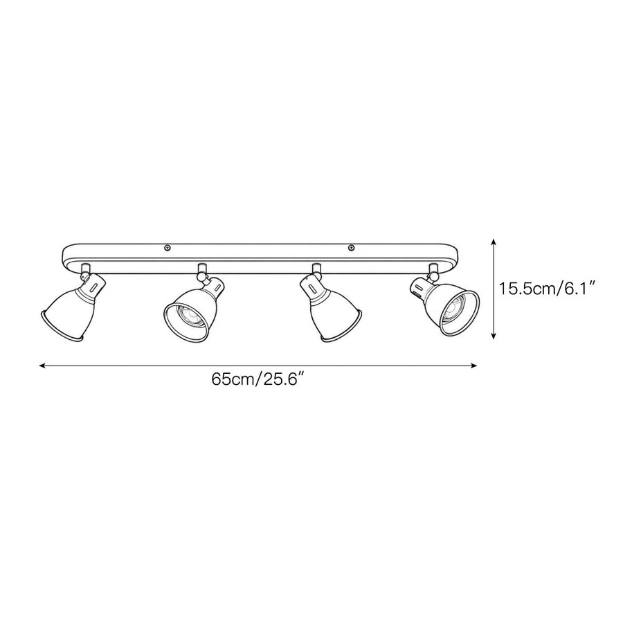 Faretto multi-direzionale Soho Brass — Dimension drawings 1