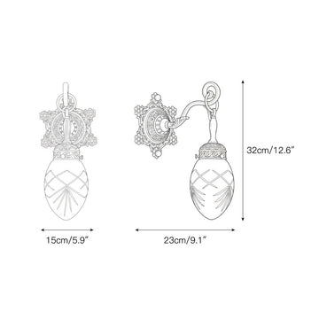 Solange Classic Wall Lamp – detail 3 — Dimension drawings 1