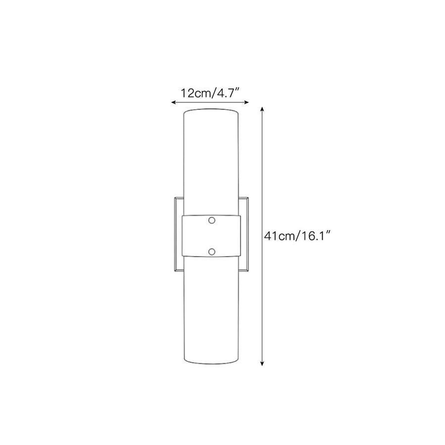 Soleil Fluted Alabaster Wall Sconce – detail 3 — Dimension drawings 1
