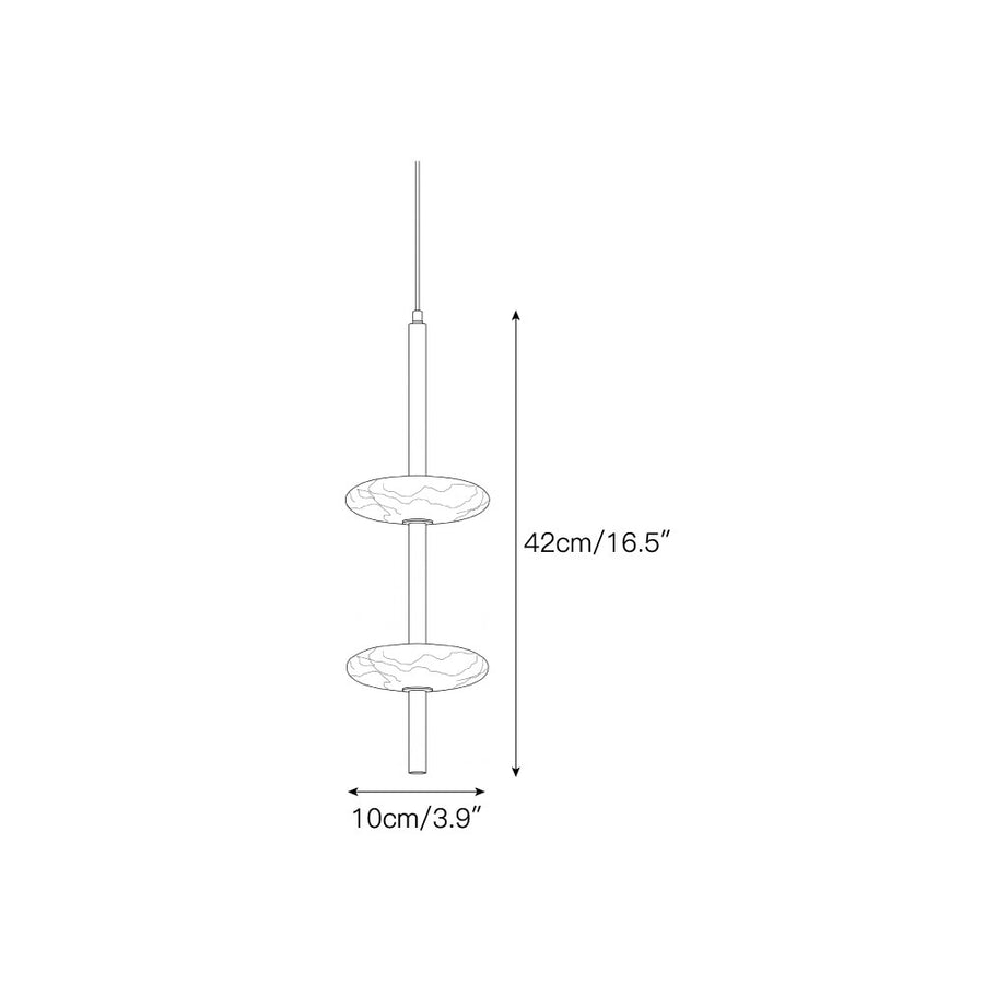 Solevane Alabaster Pendant Lamp – detail 3 — Dimension drawings 1