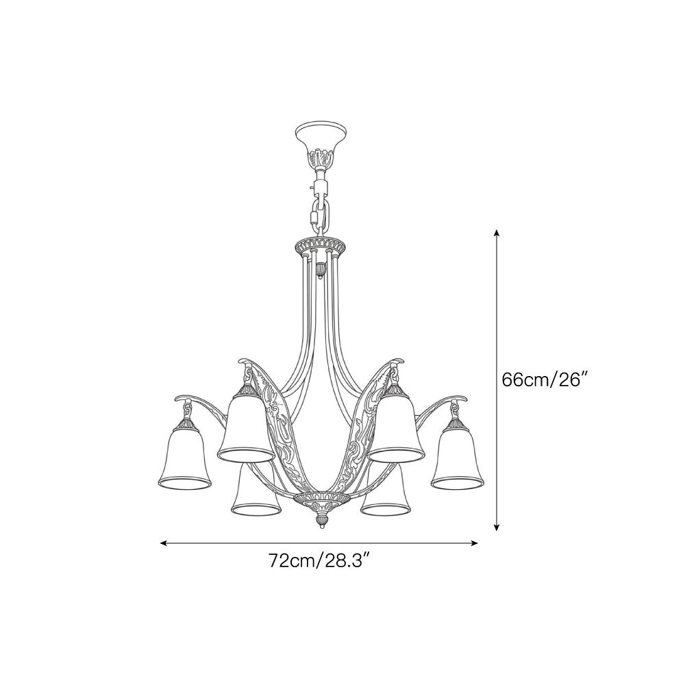 Somerset Glass Chandelier – detail 3