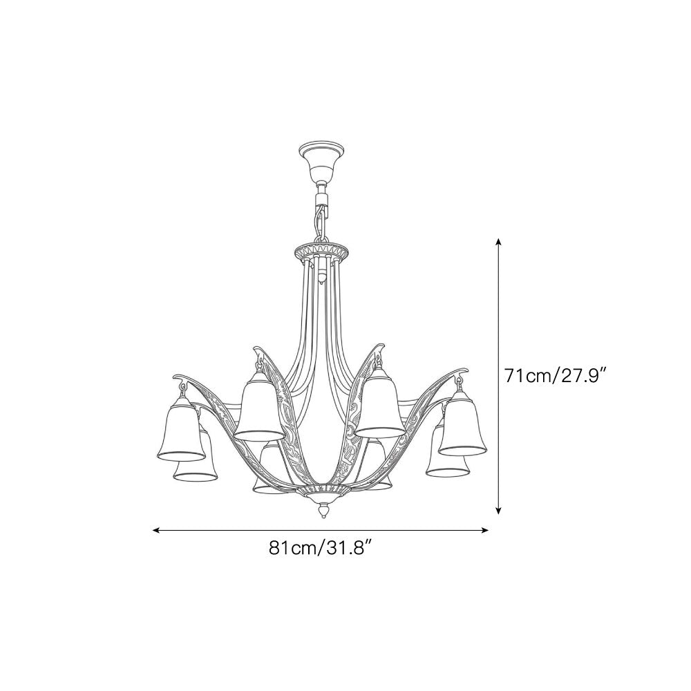 Somerset Glass Chandelier – detail 4