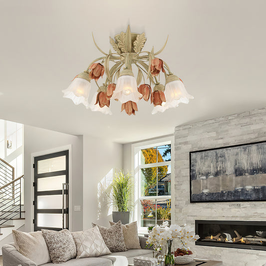 Southport Sage Rose Ceiling Lamp