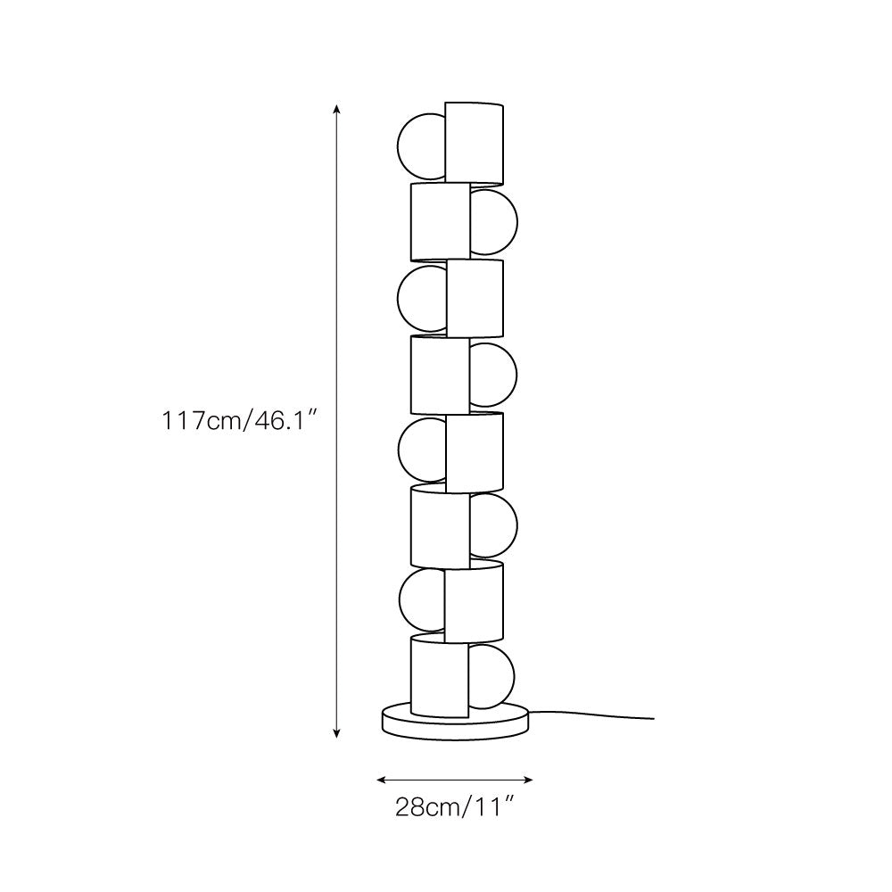 Space Age Totem Floor Lamp