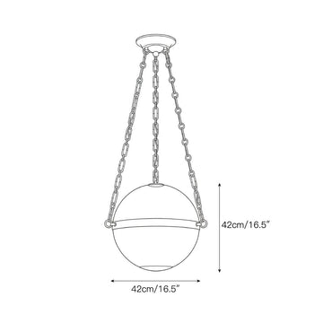 Sphere No.2 Pendant Lamp – detail 3 — Dimension drawings 1
