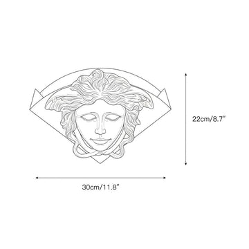 Sphinx Brass Wall Lamp – detail 5 — Dimension drawings 1