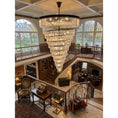 Load image into Gallery viewer, Spiral Tiered Layered Crystal Chandelier
