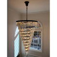 Load image into Gallery viewer, Spiral Tiered Layered Crystal Chandelier
