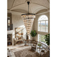 Load image into Gallery viewer, Spiral Tiered Layered Crystal Chandelier
