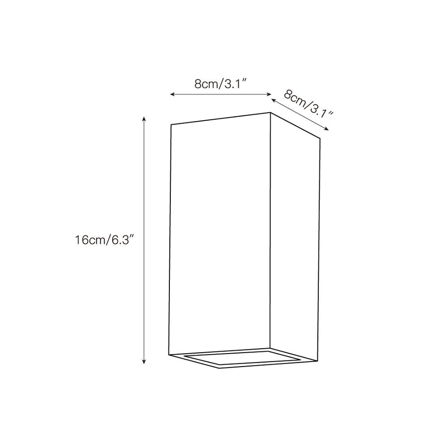 Square Marble Wall Lamp – detail 4 — Dimension drawings 2