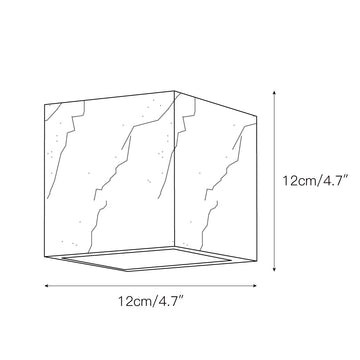 Square Marble Wall Lamp – detail 3 — Dimension drawings 1