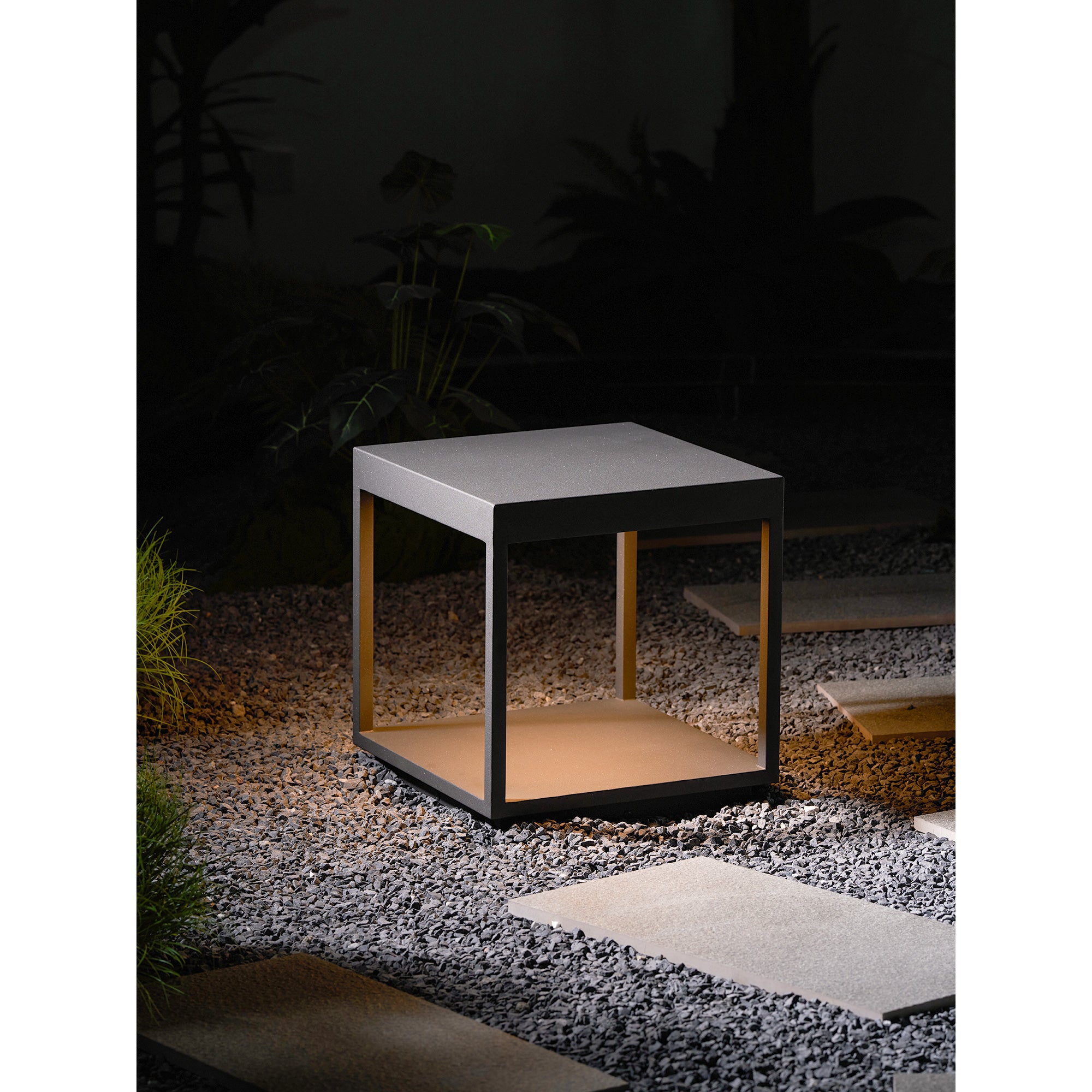 Square Frame Fence Post Outdoor Light