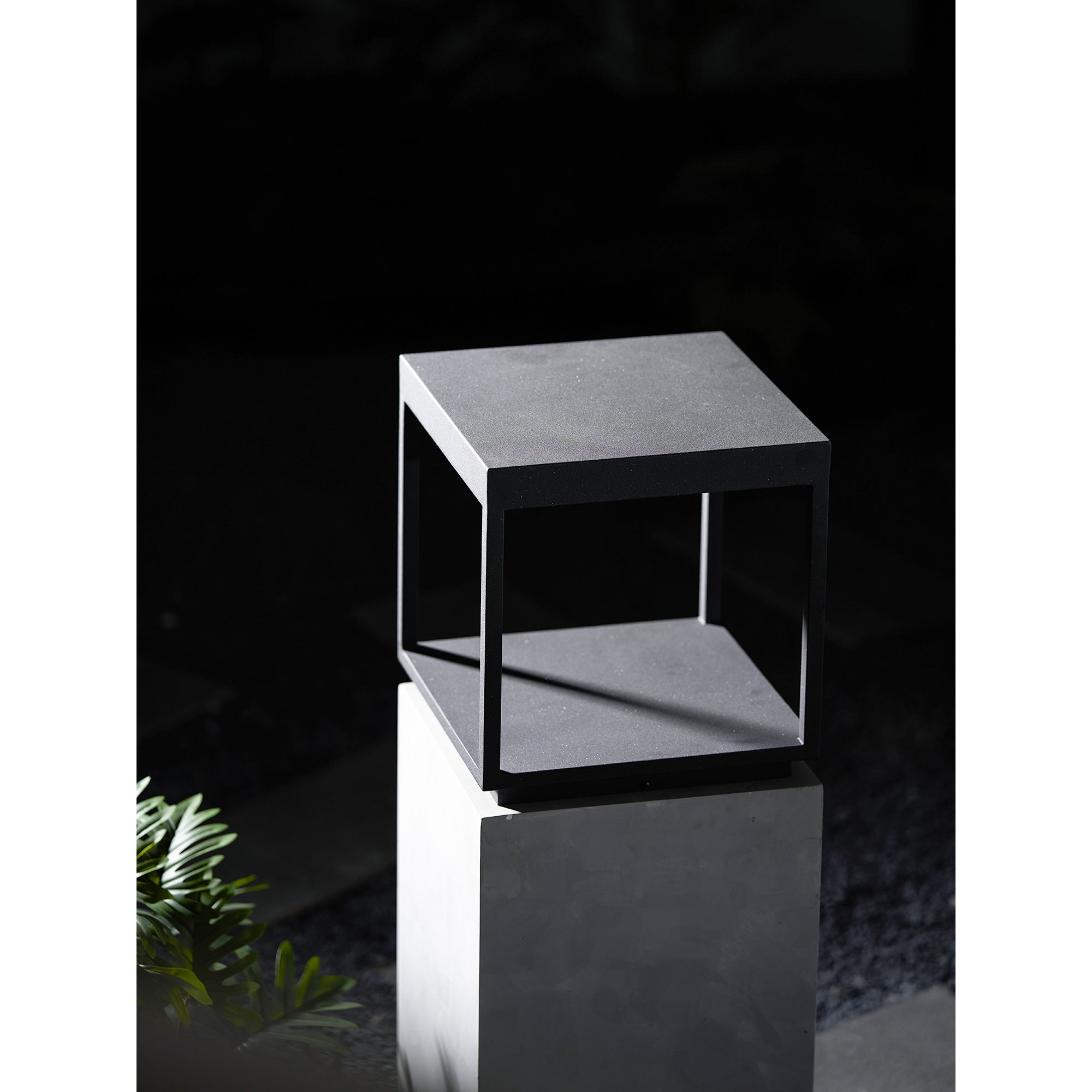 Square Frame Fence Post Outdoor Light
