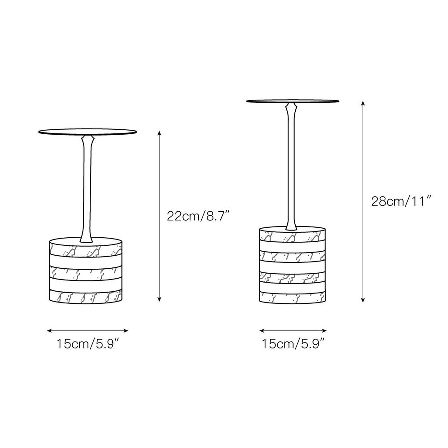 Stacked Marble Candle Stand – detail 3 — Dimension drawings 1