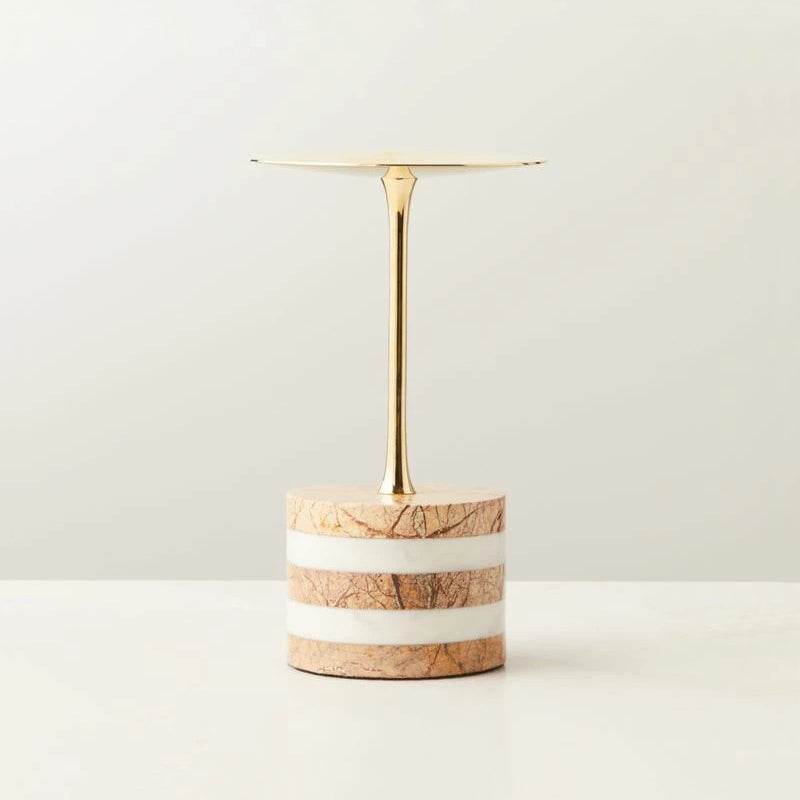 Stacked Marble Candle Stand