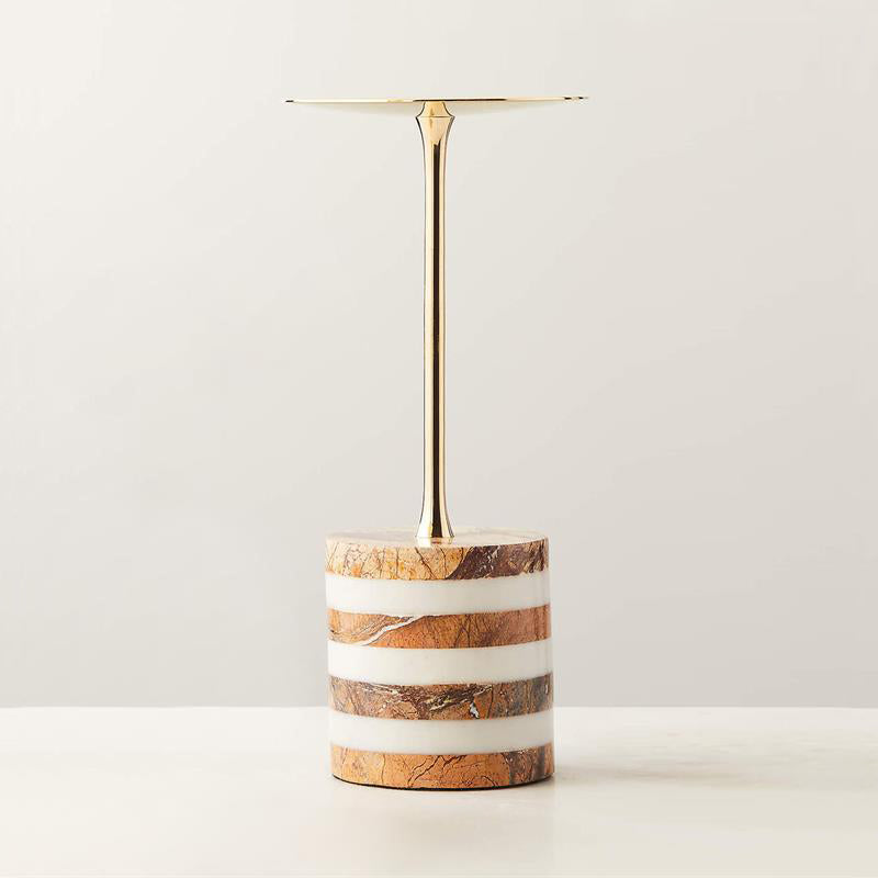 Stacked Marble Candle Stand