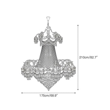 Stained Crystal Chandelier – detail 3 — Dimension drawings 1