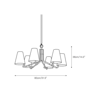 Stanwyck Chandelier – detail 3 — Dimension drawings 1
