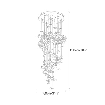 Star Branch Chandelier – detail 3 — Dimension drawings 1
