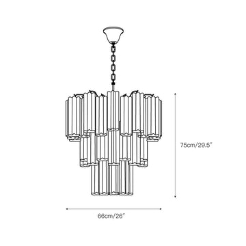 Starlight Murano Chandelier – detail 3 — Dimension drawings 1