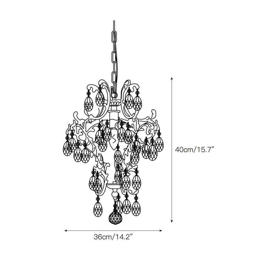 Stars Tears Chandelier – detail 3 — Dimension drawings 1