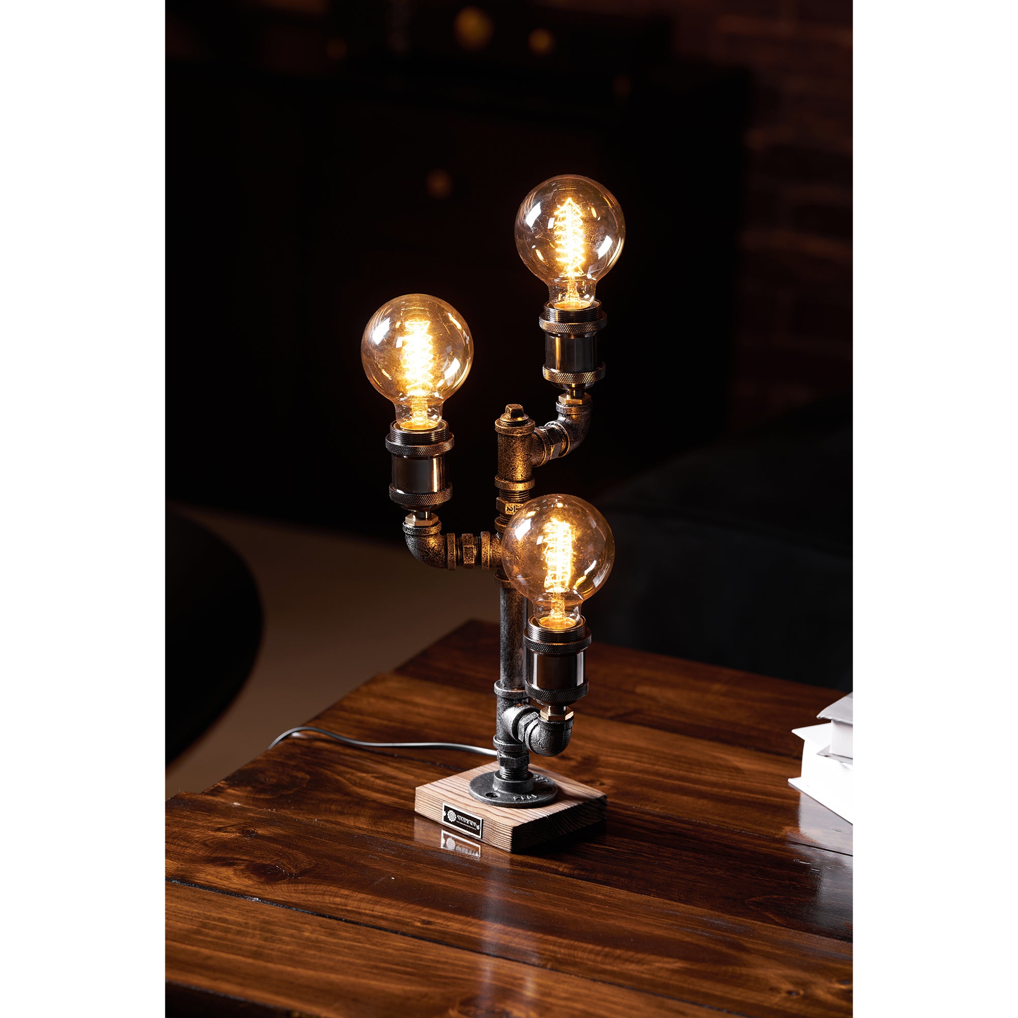 Steampunk Pipe Table Lamp