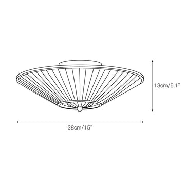 Stefanie Pleated Ceiling Lamp – detail 3 — Dimension drawings 1