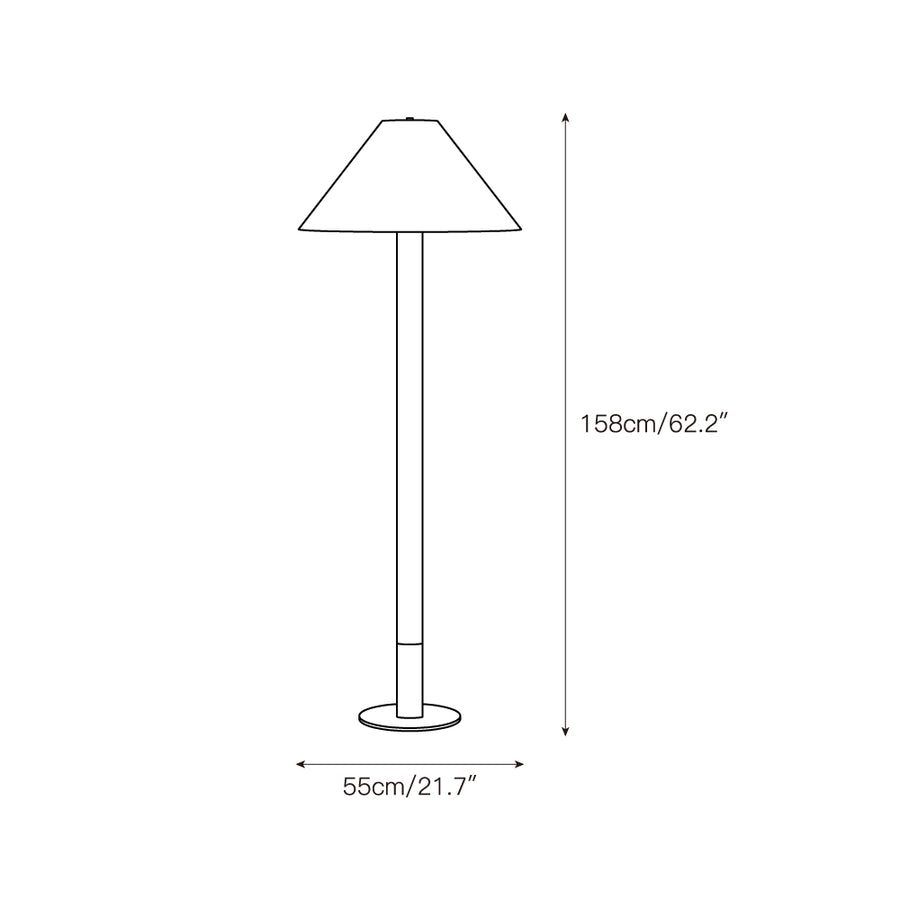 Sterling Travertine Floor Lamp – detail 3 — Dimension drawings 1