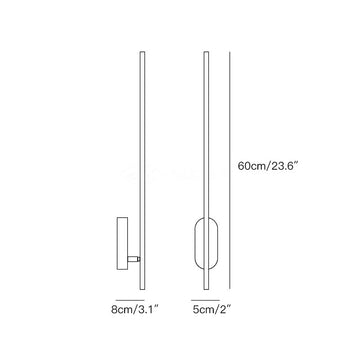 Stick Shaped Metal Sconce – detail 3 — Dimension drawings 1
