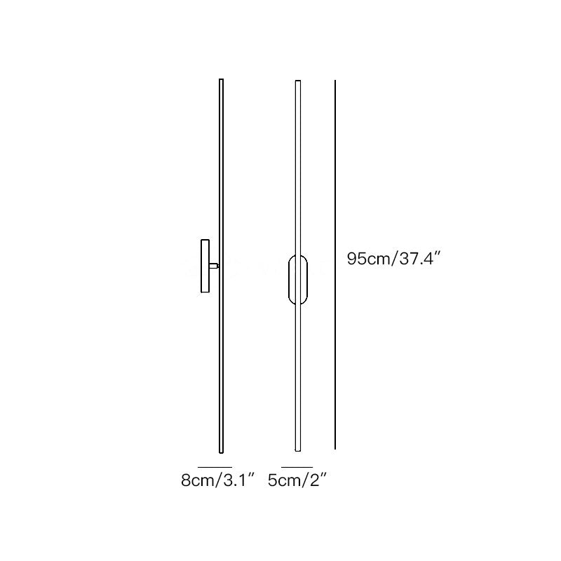 Stick Shaped Metal Sconce