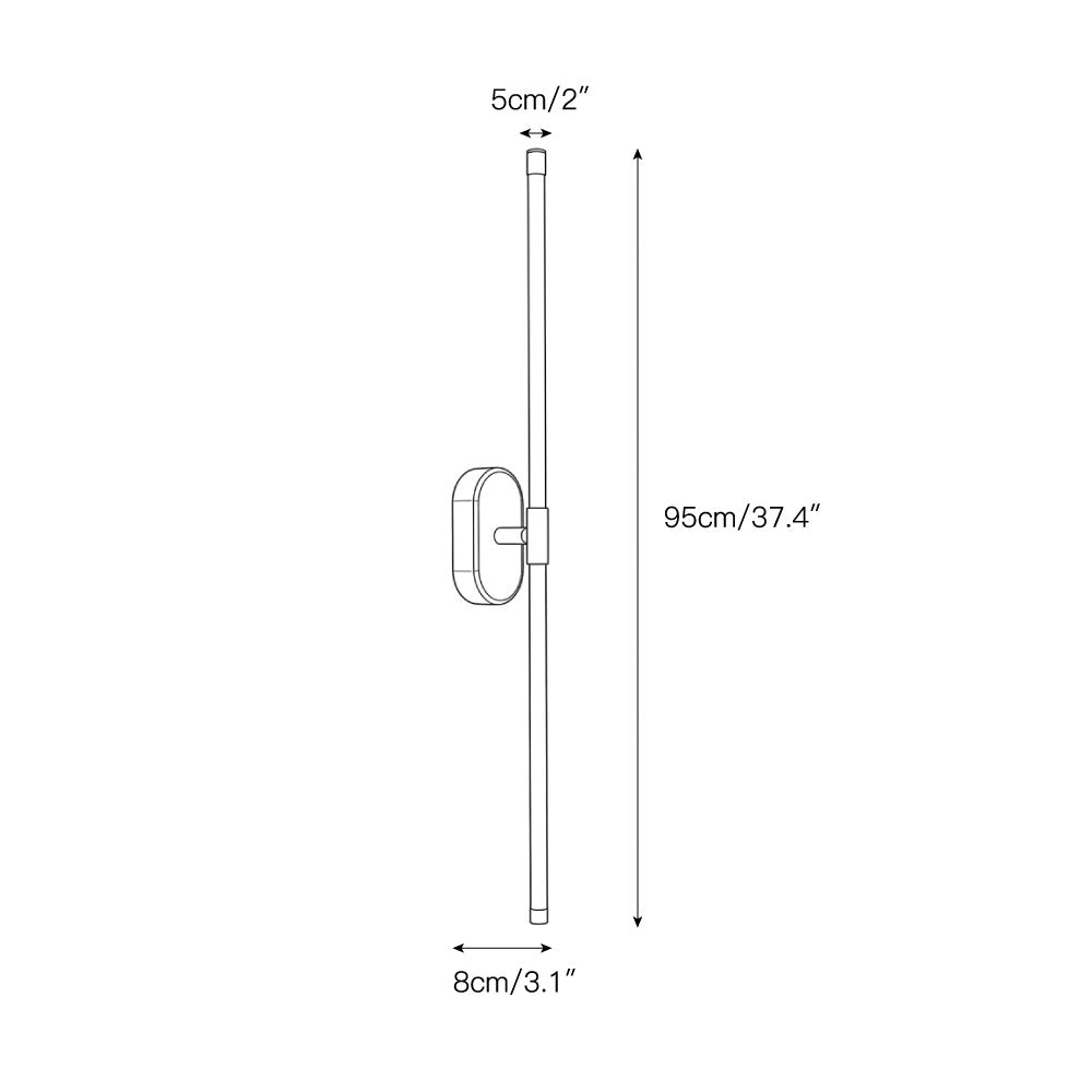Stick Shaped Metal Sconce