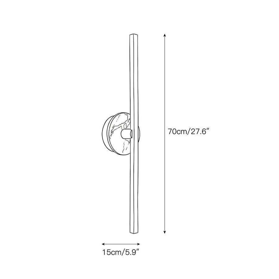 Stick Wall Lamp – detail 3 — Dimension drawings 1