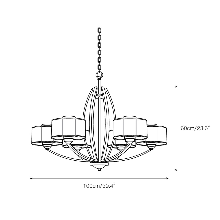 Stiffel Avira Chandelier – detail 4 — Dimension drawings 2