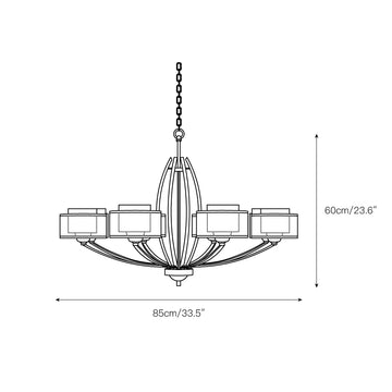 Stiffel Avira Chandelier – detail 5 — Dimension drawings 3