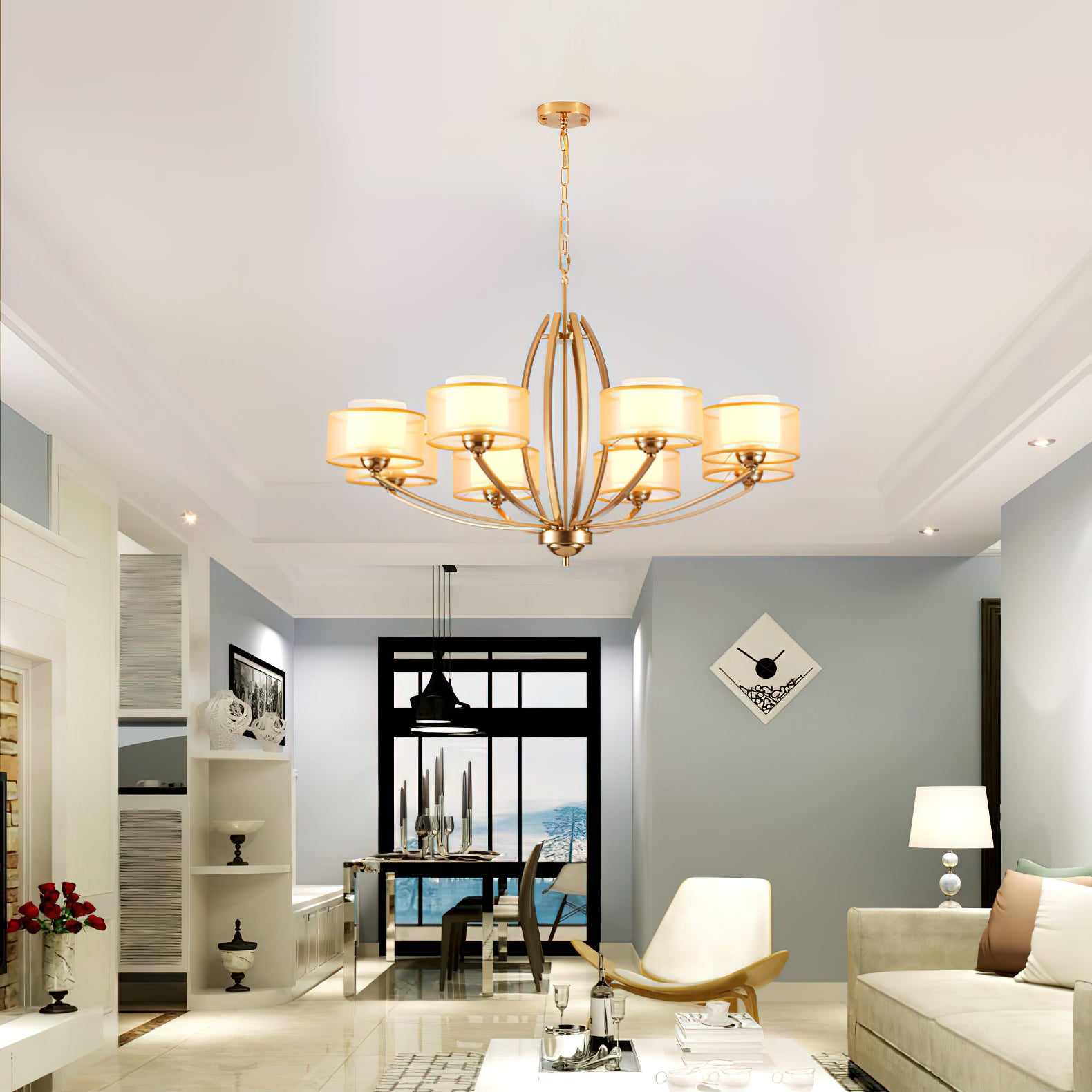 Stiffel Avira Chandelier