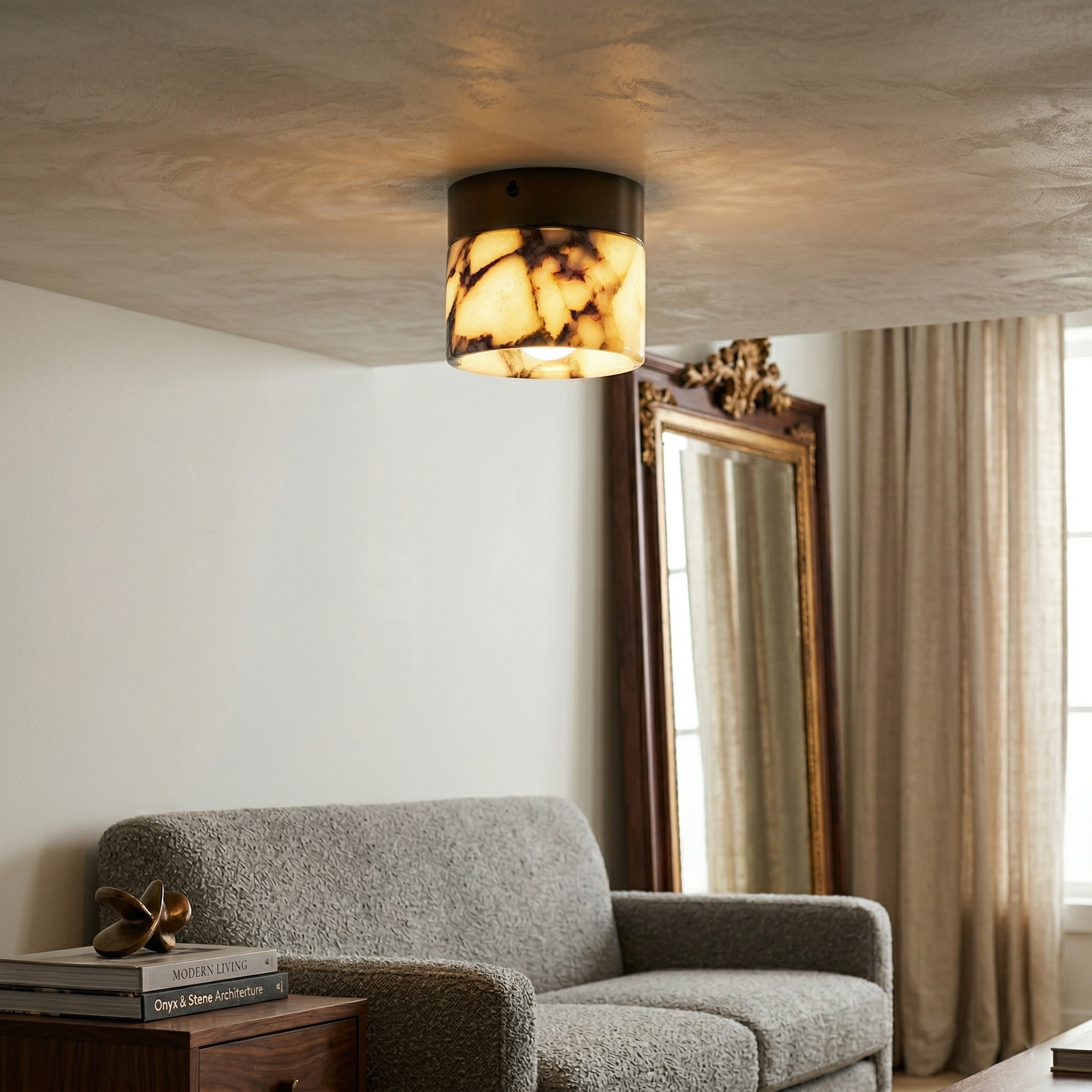 Marble Round Ceiling Lamp