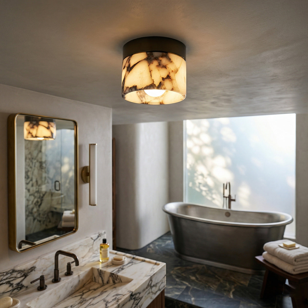 Marble Round Ceiling Lamp