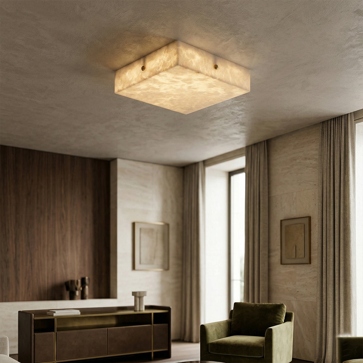 Arca Alabaster Flushmount Ceiling Light