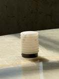 Load image into Gallery viewer, Alabaster Striped Table Lamp (Built-in Battery)
